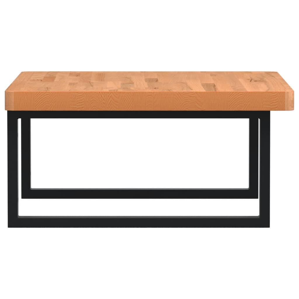 Waschbeckenregal Wandmontage Stahl und Massivholz Buche