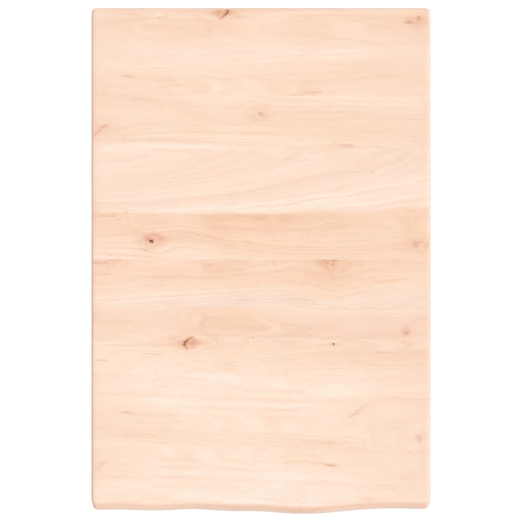 Waschtischplatte mit Halterung Stahl und Massivholz Eiche