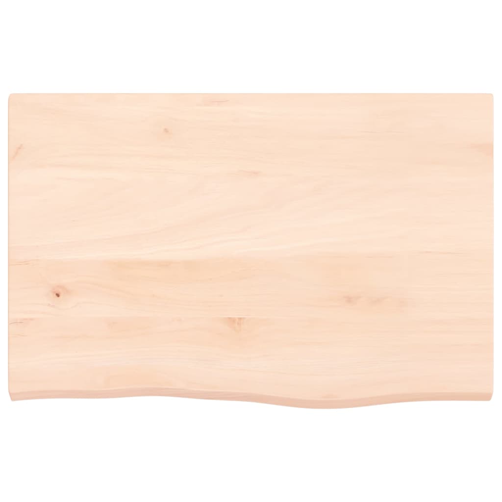 Waschtischplatte mit Halterung Stahl und Massivholz Eiche