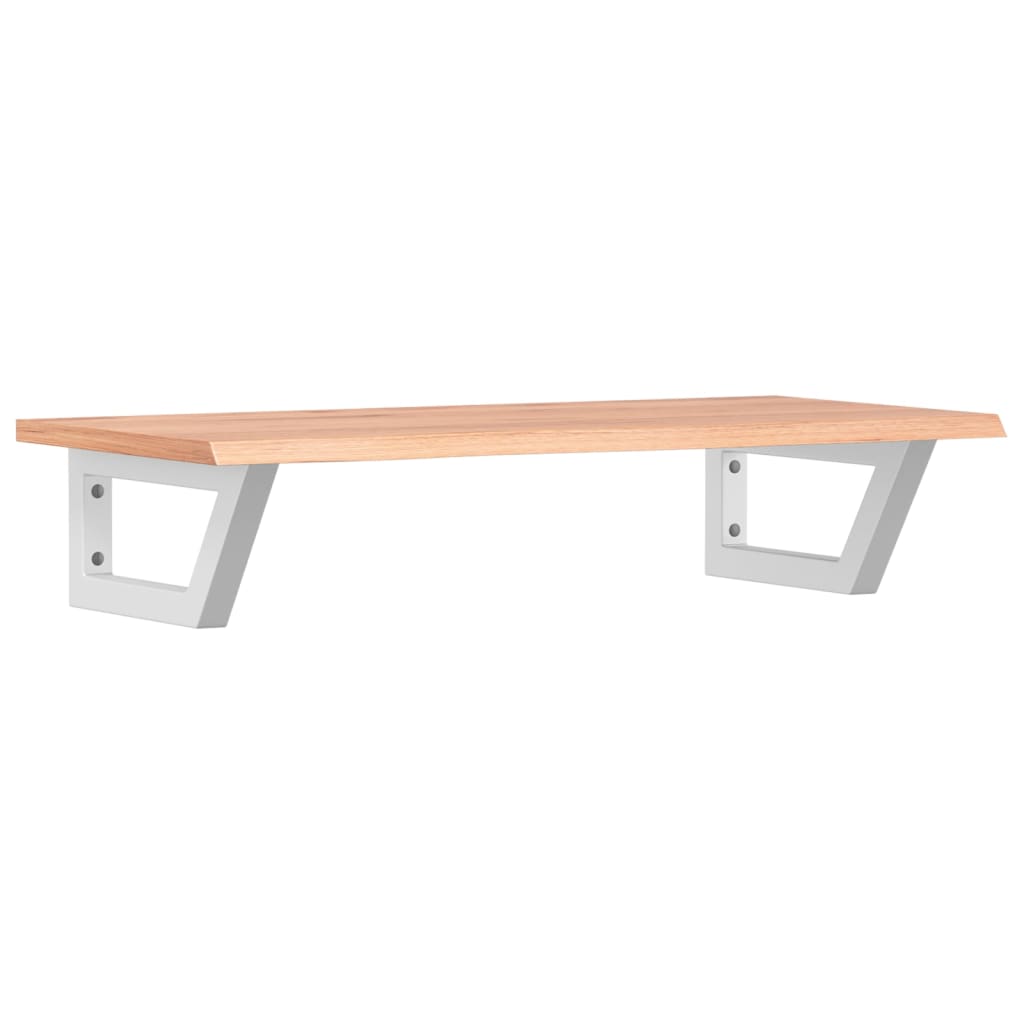 Waschtischplatte mit Halterung Stahl und Massivholz Eiche
