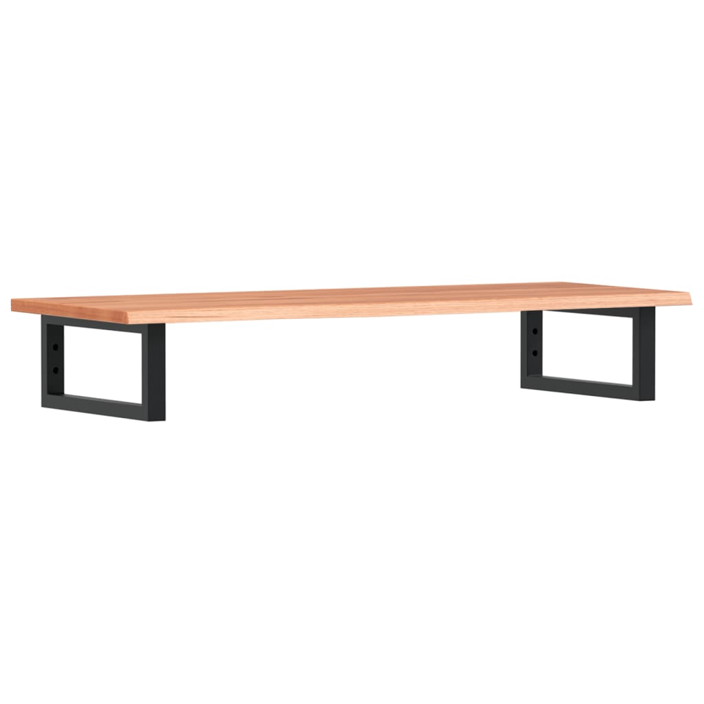 Waschtischplatte mit Halterung Stahl und Massivholz Eiche