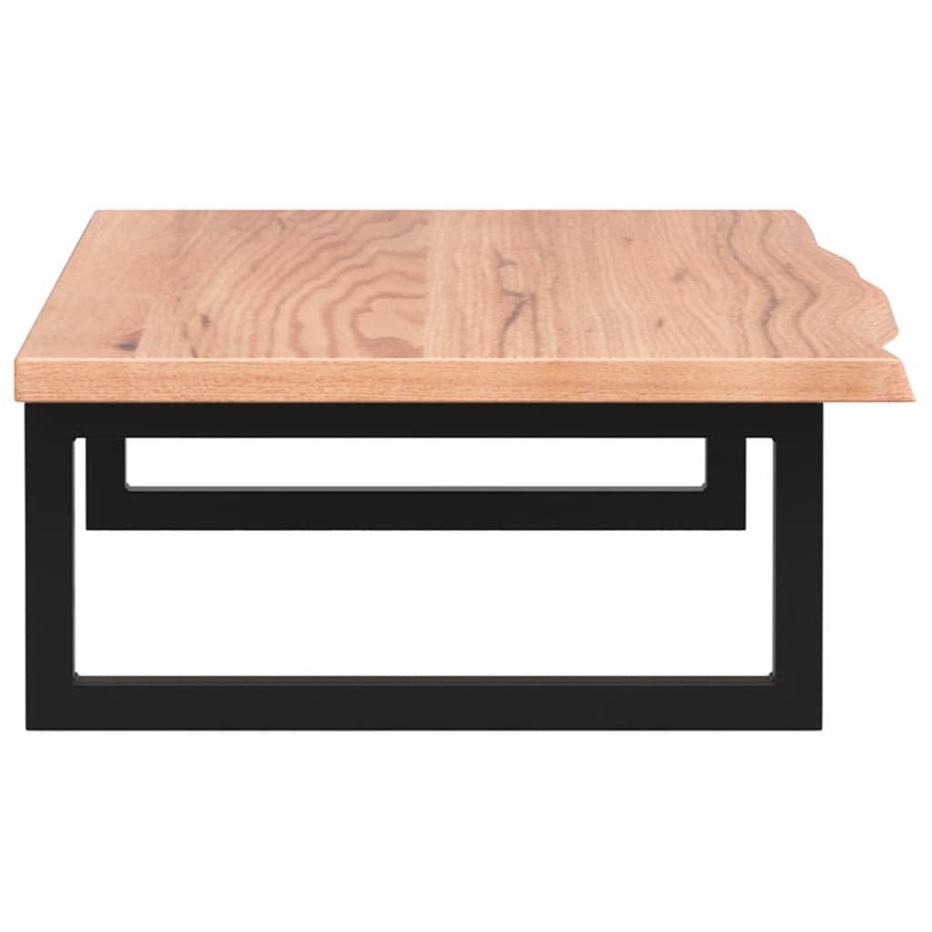 Waschtischplatte mit Halterung Stahl und Massivholz Eiche