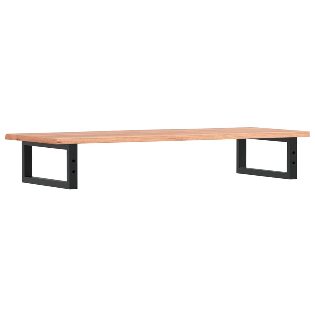 Waschtischplatte mit Halterung Stahl und Massivholz Eiche