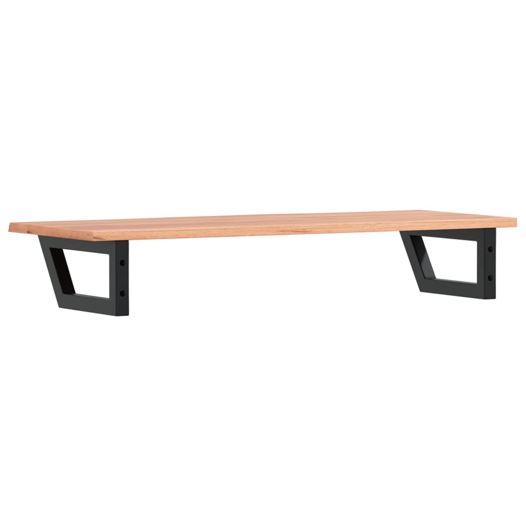 Waschtischplatte mit Halterung Stahl und Massivholz Eiche