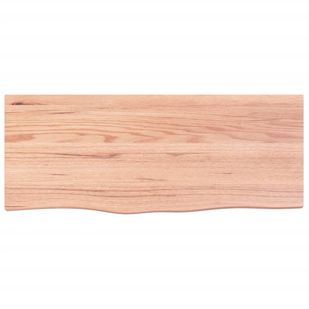 Waschtischplatte mit Halterung Stahl und Massivholz Eiche