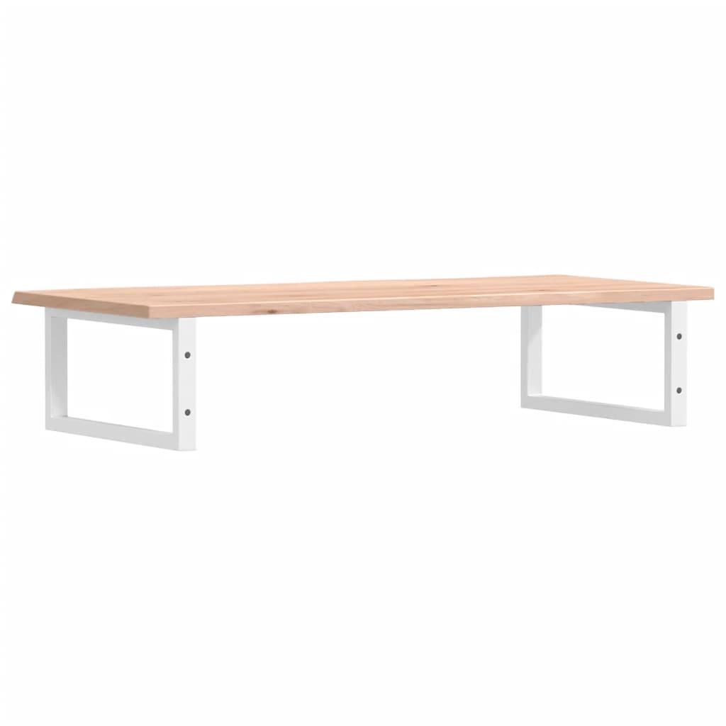 Waschtischplatte mit Halterung Stahl und Massivholz Eiche