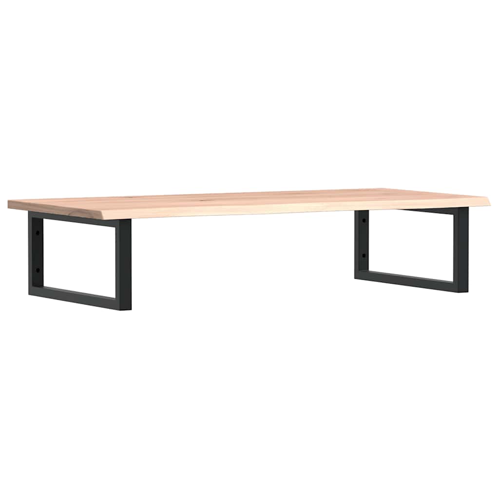 Waschtischplatte mit Halterung Stahl und Massivholz Eiche