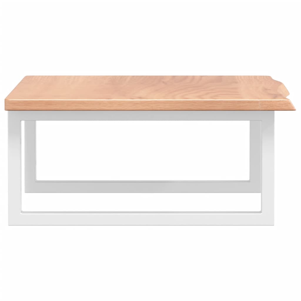 Waschtischplatte mit Halterung Stahl und Massivholz Eiche