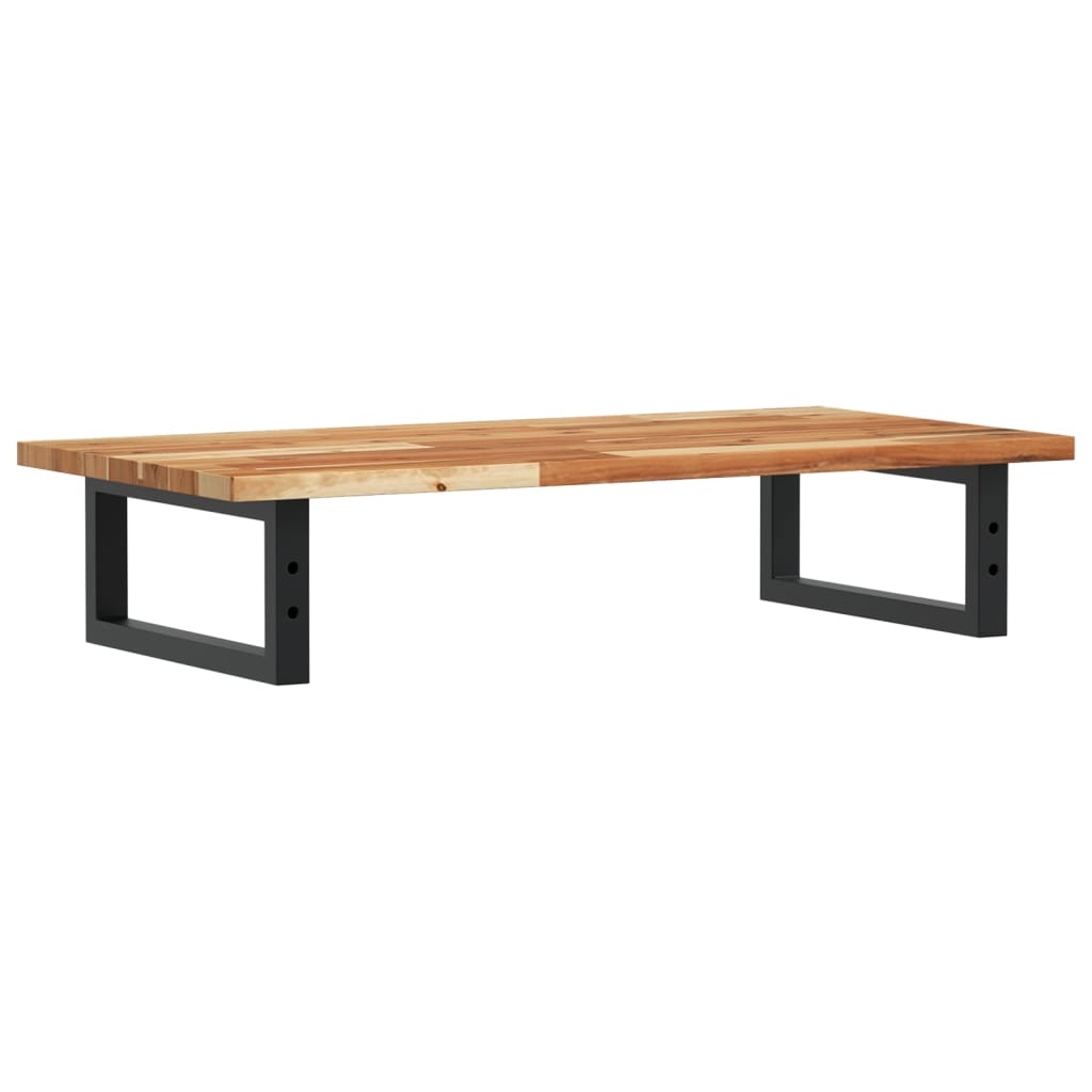 Waschbeckenregal Wandmontage Stahl und Akazienholz
