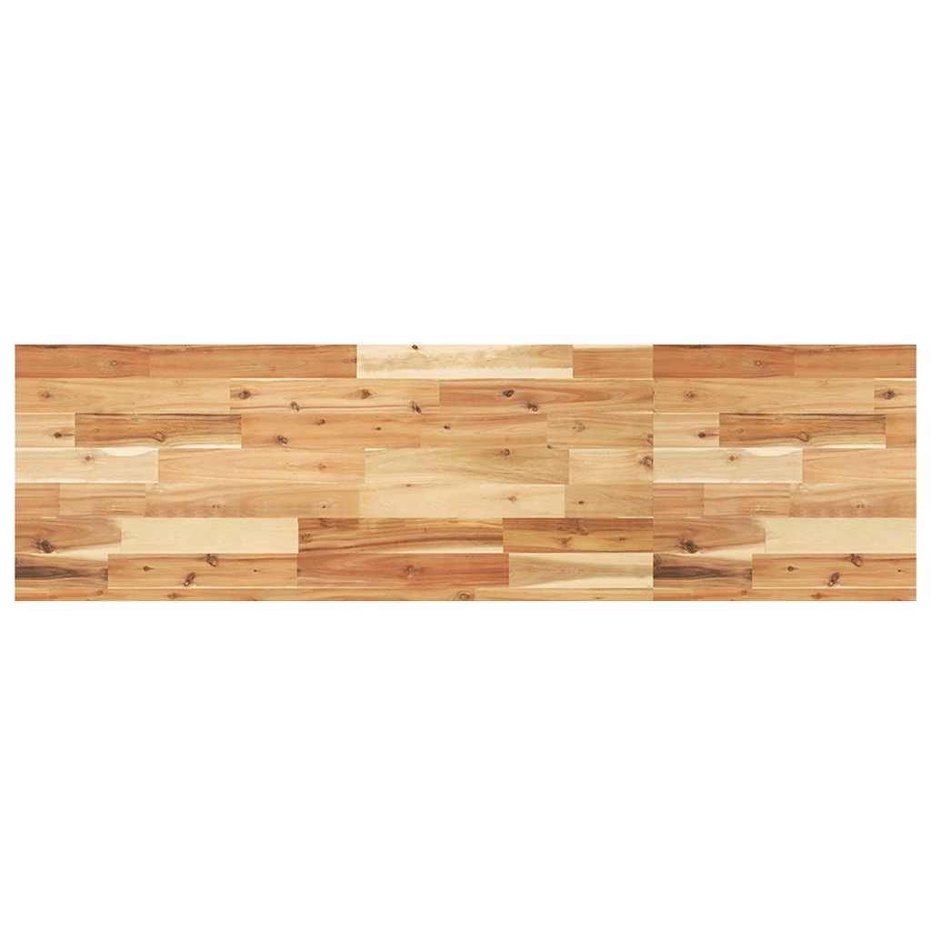 Waschbeckenregal Wandmontage Stahl und Akazienholz
