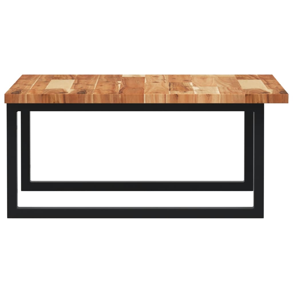 Waschbeckenregal Wandmontage Stahl und Akazienholz