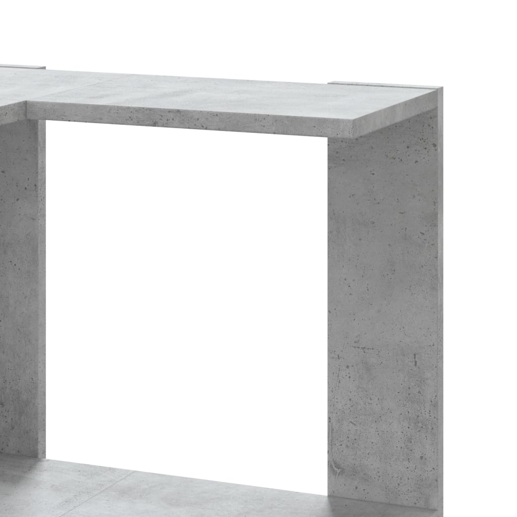 Eck-Bücherregal 5 Böden Betongrau 50x50x179 cm Holzwerkstoff