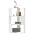 Eck-Bücherregal 3 Böden Weiß 50x50x102 cm Holzwerkstoff