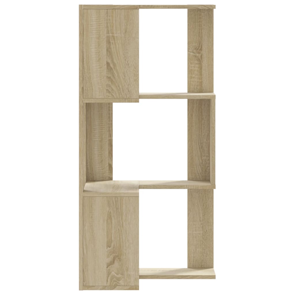 Eck-Bücherregal 3 Böden Sonoma-Eiche 50x50x102 cm Holzwerkstoff