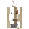 Eck-Bücherregal 3 Böden Sonoma-Eiche 50x50x102 cm Holzwerkstoff