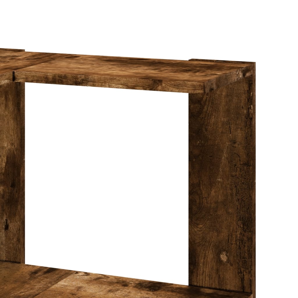 Eck-Bücherregal 3 Böden Räuchereiche 50x50x102 cm Holzwerkstoff
