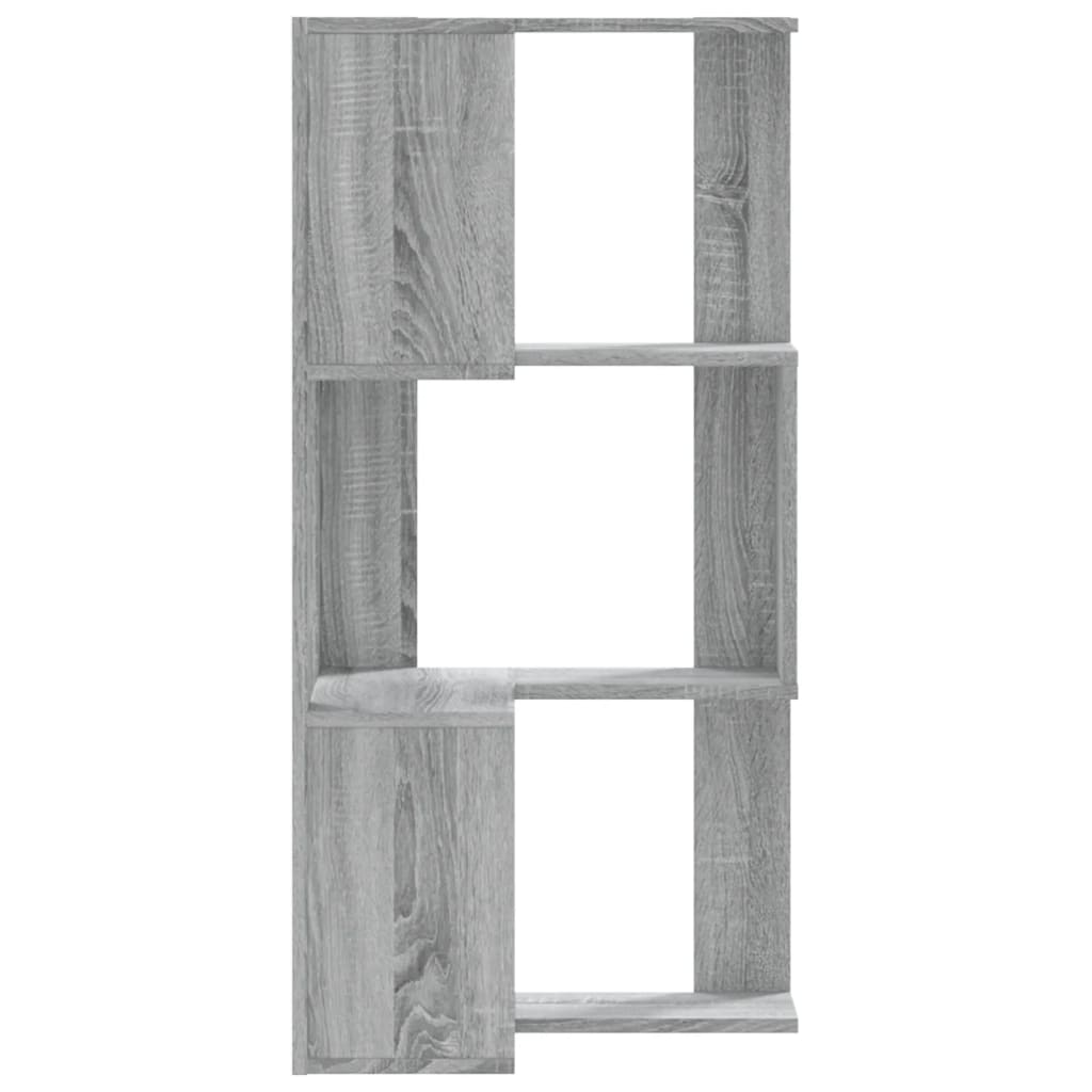 Eck-Bücherregal 3 Böden Grau Sonoma 50x50x102 cm Holzwerkstoff
