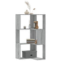 Eck-Bücherregal 3 Böden Grau Sonoma 50x50x102 cm Holzwerkstoff