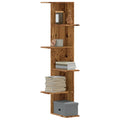 Wand-Eckregal Altholz-Optik 36,5x36,5x140 cm Holzwerkstoff