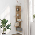 Wand-Eckregal Artisan-Eiche 36,5x36,5x140 cm Holzwerkstoff