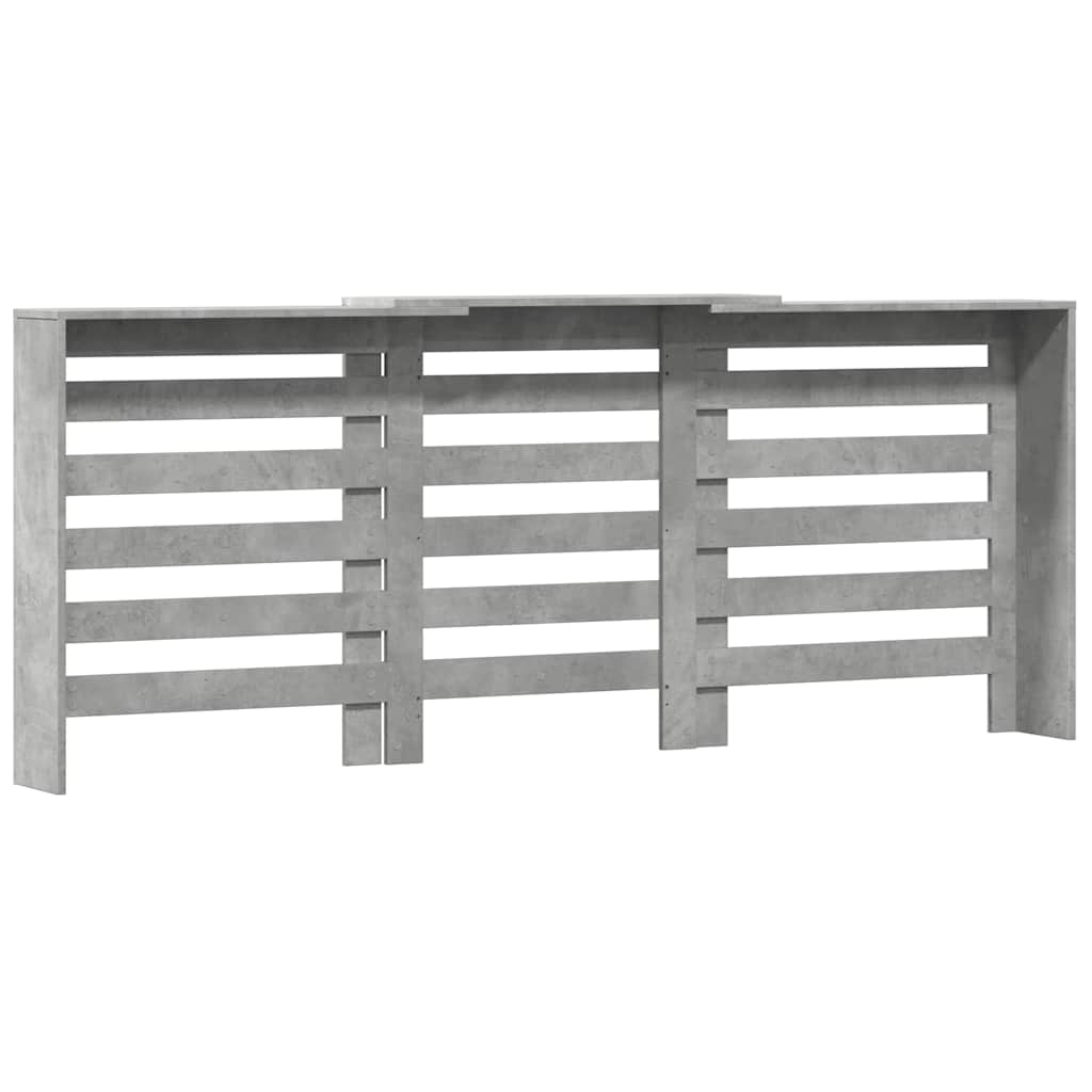 Heizkörperverkleidung Betongrau 205x21,5x83,5 cm Holzwerkstoff