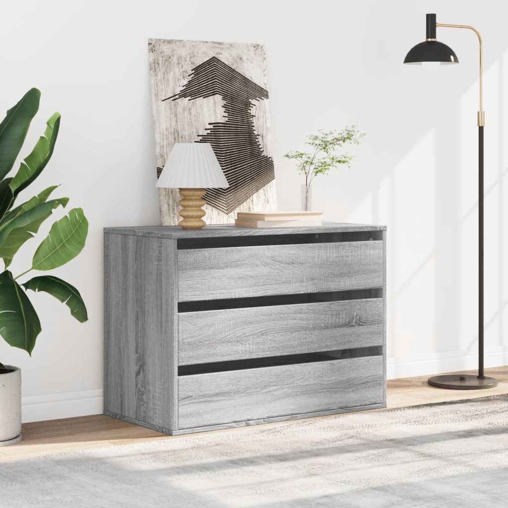 Kommode Grau Sonoma 80x41x58 cm Holzwerkstoff