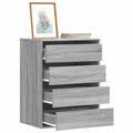 Kommode Grau Sonoma 60x41x76 cm Holzwerkstoff