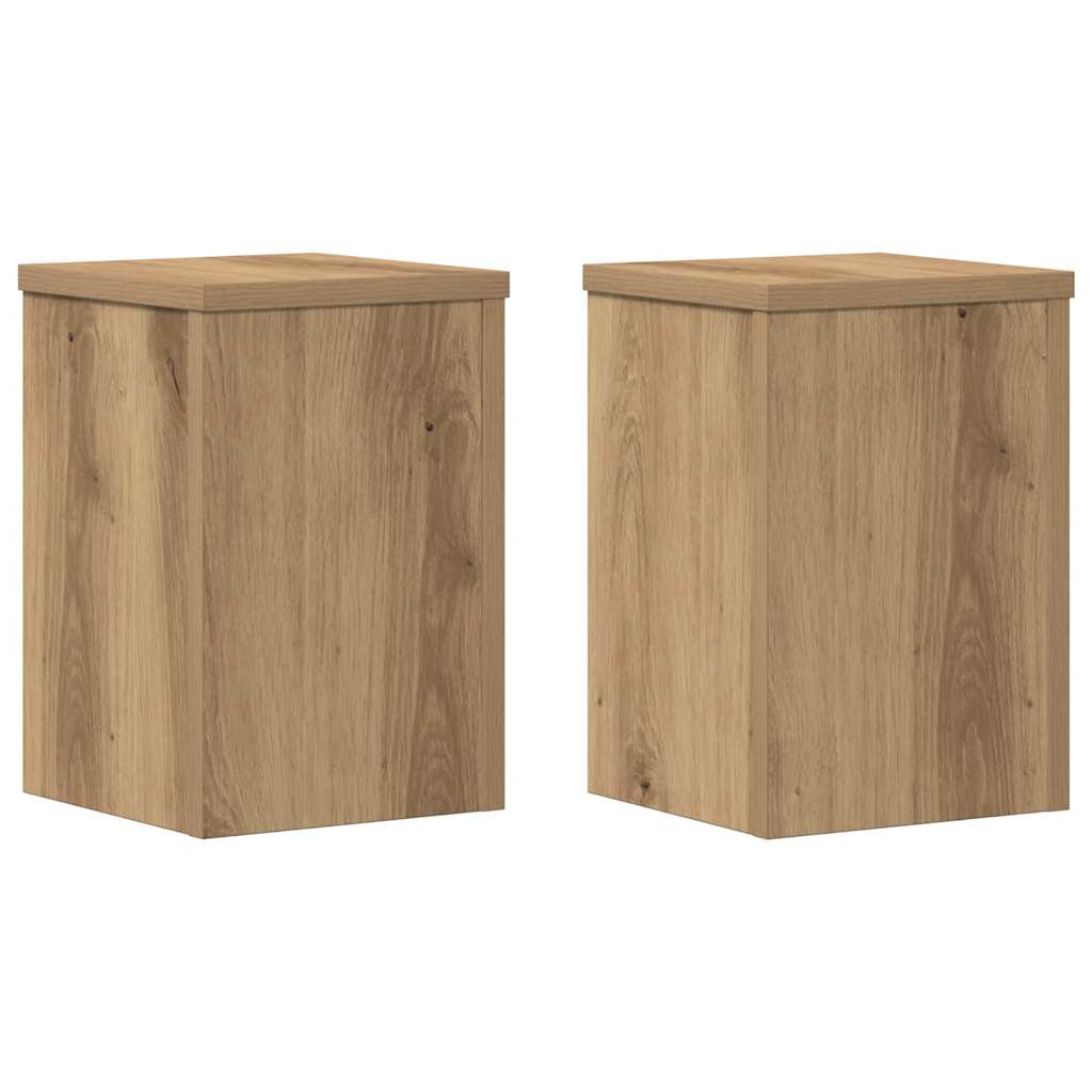 Pflanzenständer 2 Stk. Artisan-Eiche 20x20x30 cm Holzwerkstoff