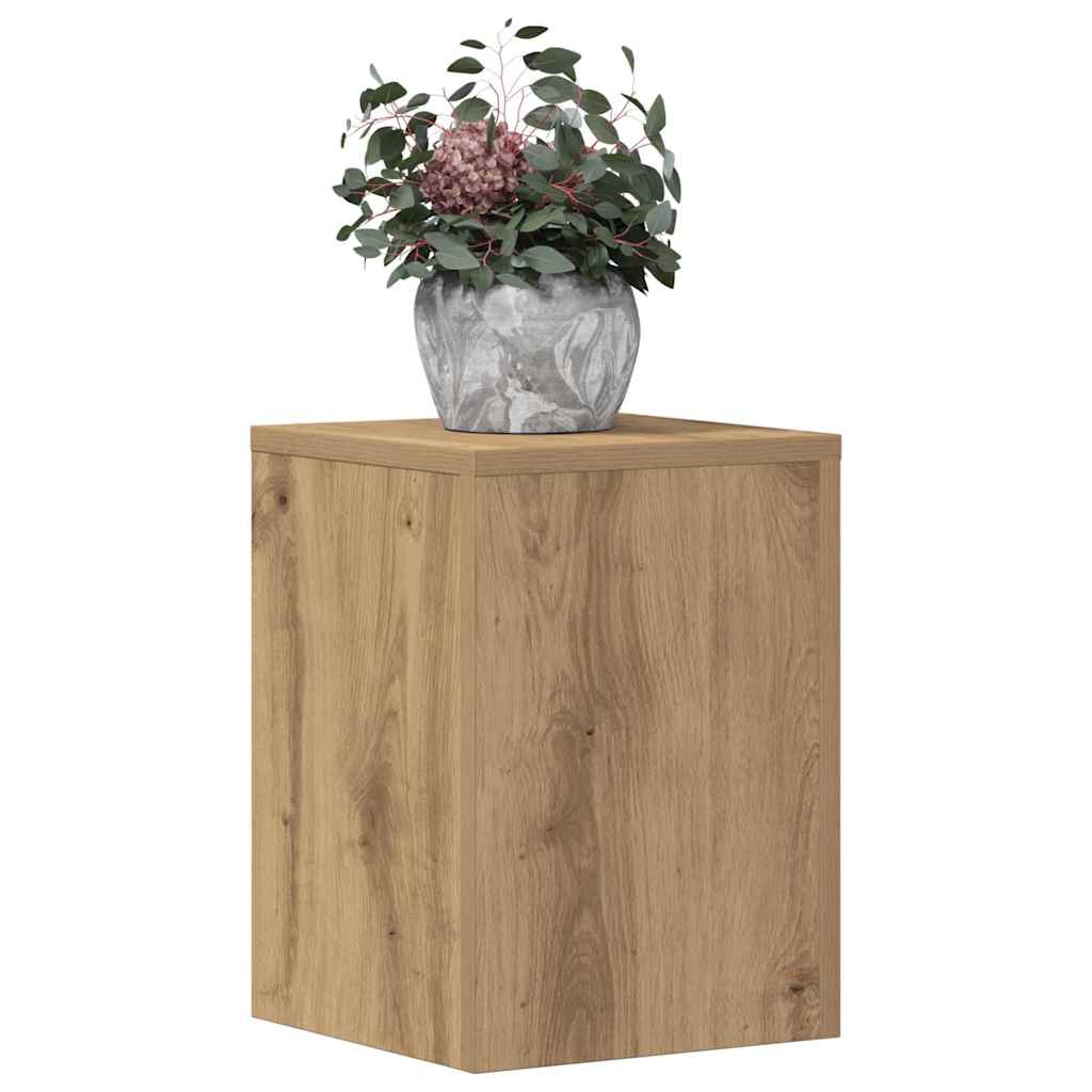 Pflanzenständer 2 Stk. Artisan-Eiche 25x25x35 cm Holzwerkstoff