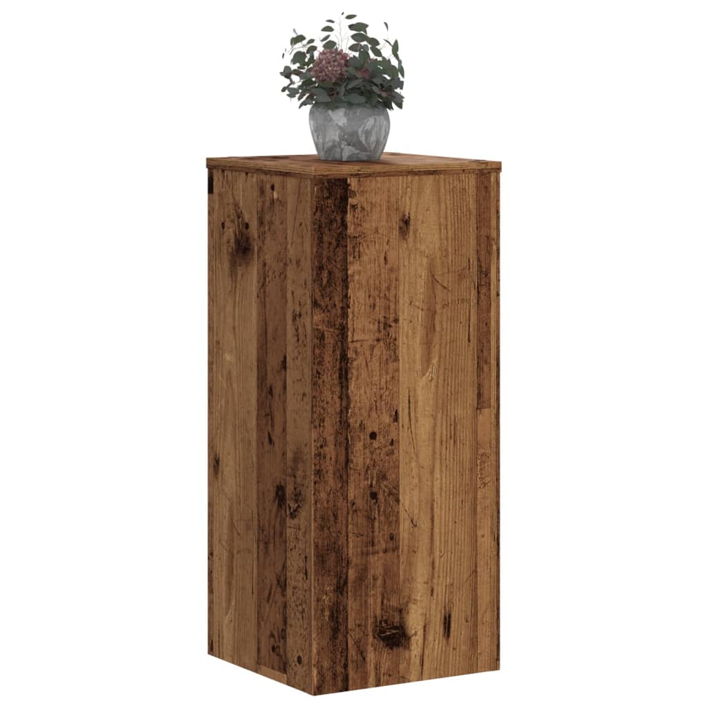 Pflanzenständer 2 Stk. Altholz-Optik 30x30x70 cm Holzwerkstoff