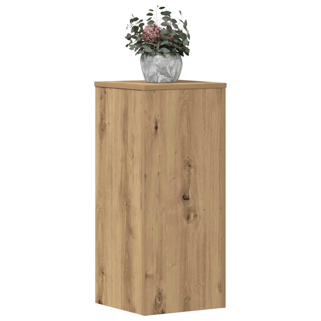 Pflanzenständer 2 Stk. Artisan-Eiche 30x30x70 cm Holzwerkstoff