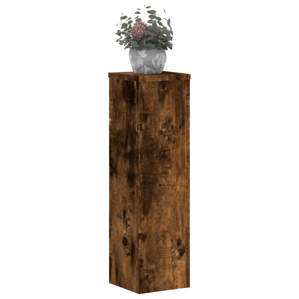 Pflanzenständer 2 Stk. Räuchereiche 17x17x60 cm Holzwerkstoff
