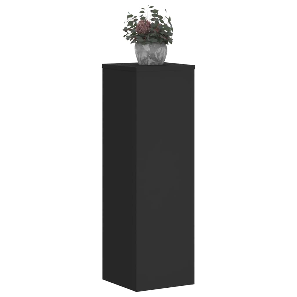 Pflanzenständer 2 Stk. Schwarz 25x25x80 cm Holzwerkstoff