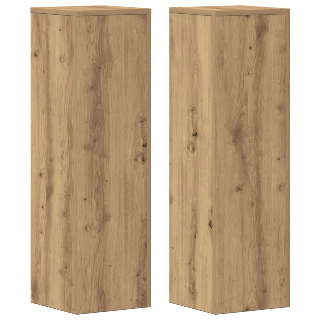Pflanzenständer 2 Stk. Artisan-Eiche 25x25x80 cm Holzwerkstoff