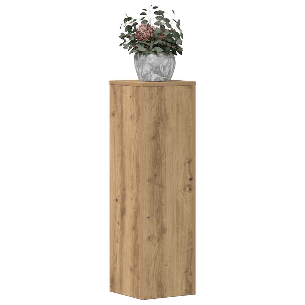 Pflanzenständer 2 Stk. Artisan-Eiche 25x25x80 cm Holzwerkstoff