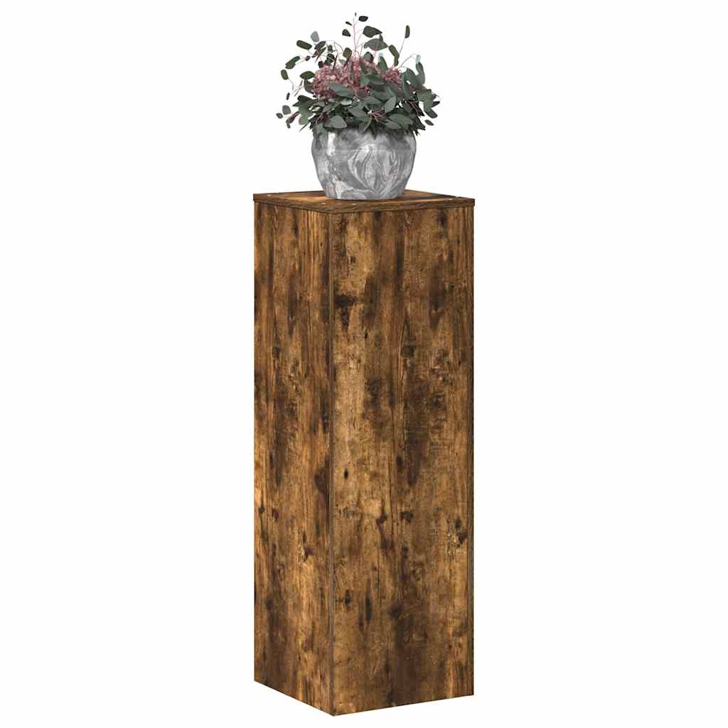 Pflanzenständer Räuchereiche 33x33x100 cm Holzwerkstoff