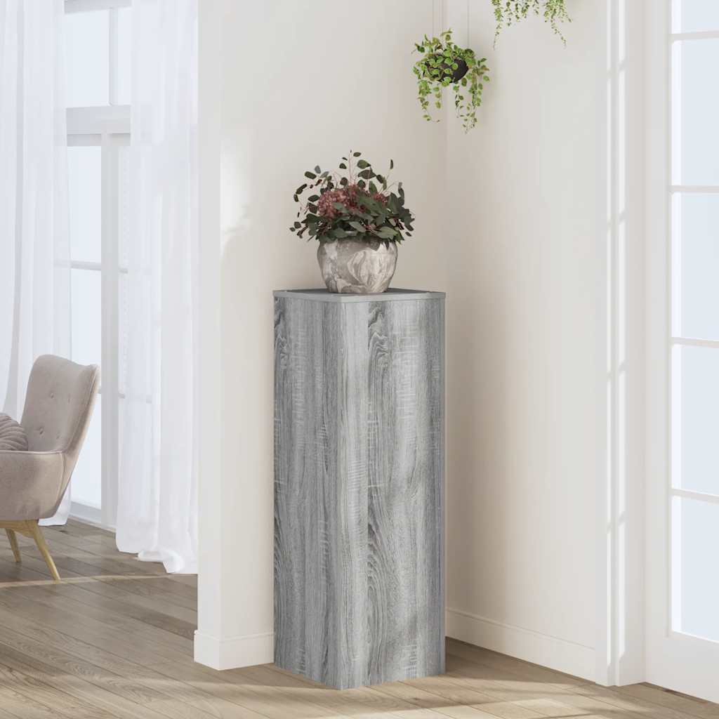 Pflanzenständer Grau Sonoma 33x33x100 cm Holzwerkstoff