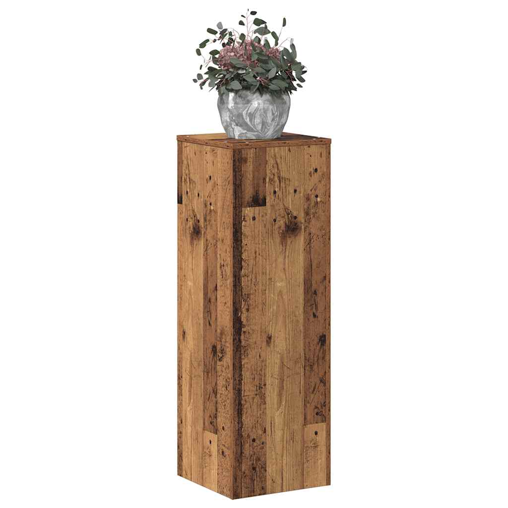 Pflanzenständer Altholz-Optik 33x33x100 cm Holzwerkstoff