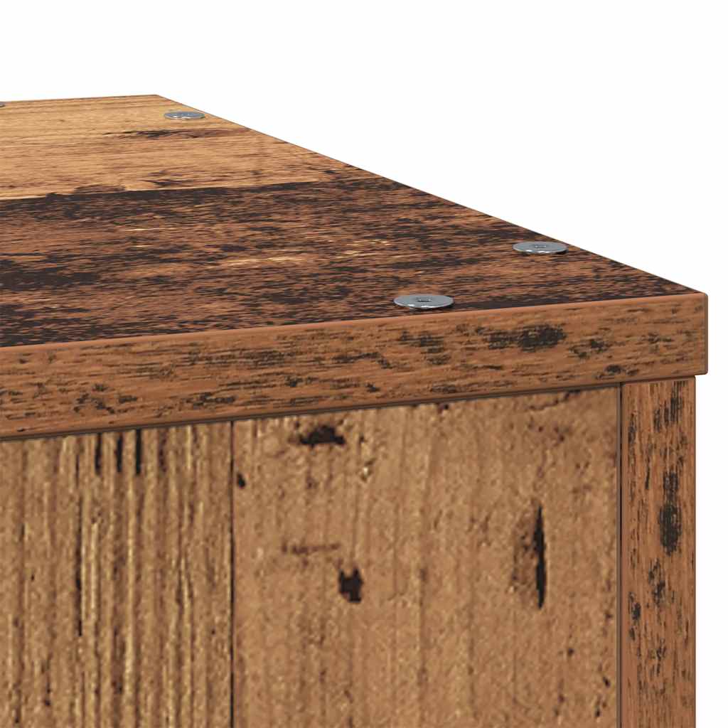 Pflanzenständer Altholz-Optik 33x33x100 cm Holzwerkstoff