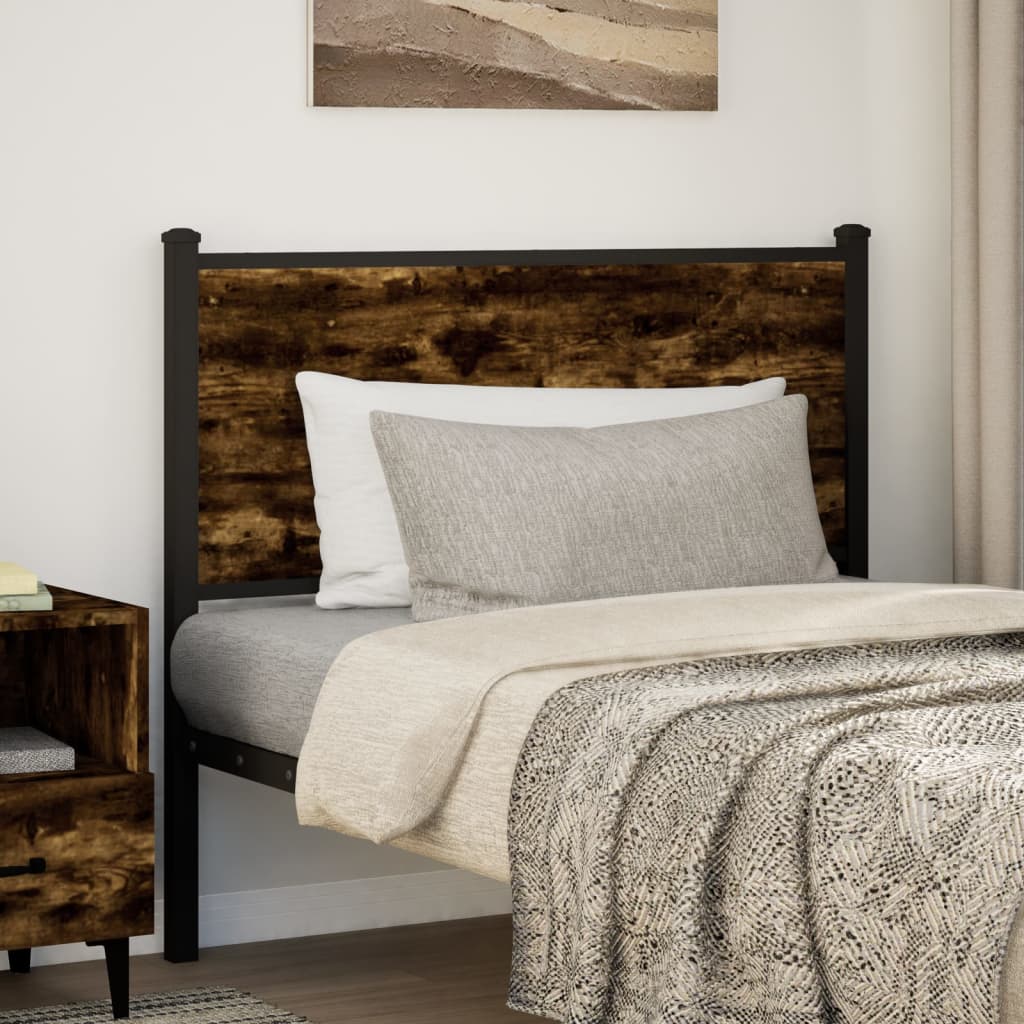 Ersatz-Kopfteil Räuchereiche 107 cm Holzwerkstoff und Stahl