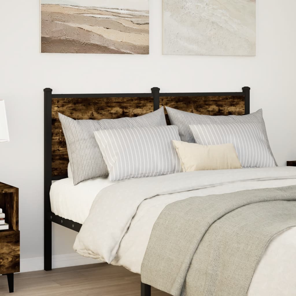 Ersatz-Kopfteil Räuchereiche 120 cm Holzwerkstoff und Stahl