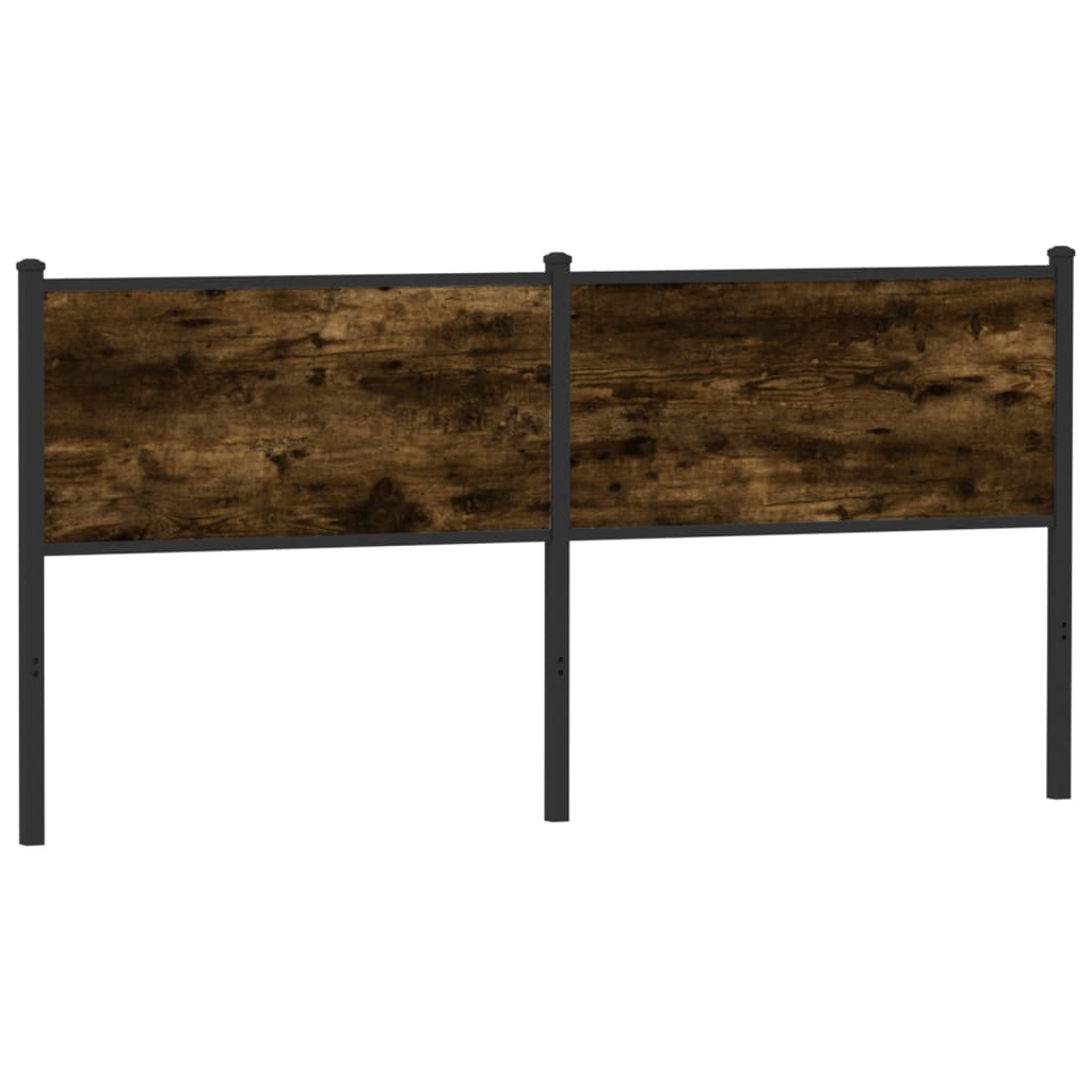 Ersatz-Kopfteil Räuchereiche 160 cm Holzwerkstoff und Stahl