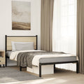 Metallbett ohne Matratze Sonoma-Eiche 107x203 cm
