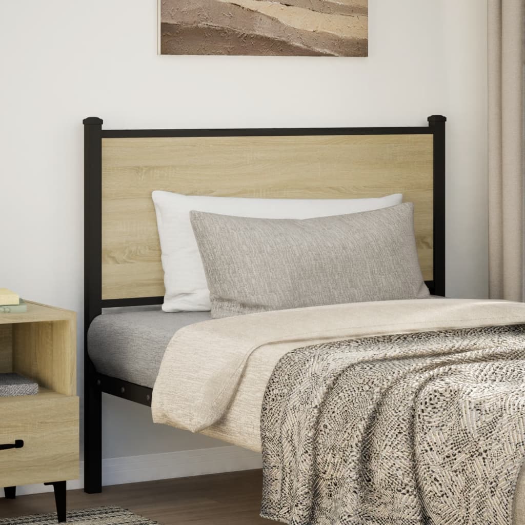 Ersatz-Kopfteil Sonoma-Eiche 107 cm Holzwerkstoff und Stahl