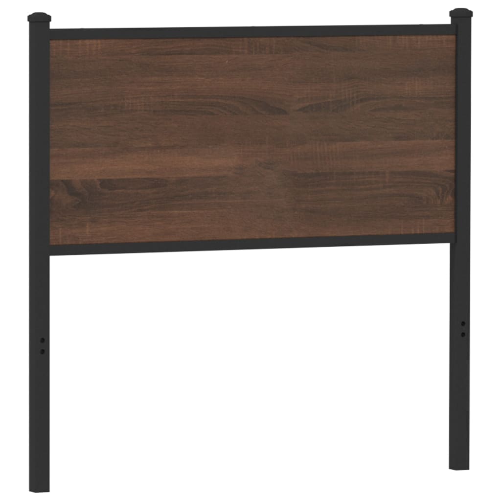 Ersatz-Kopfteil Braun Eichen-Optik 75 cm Holzwerkstoff und Stahl