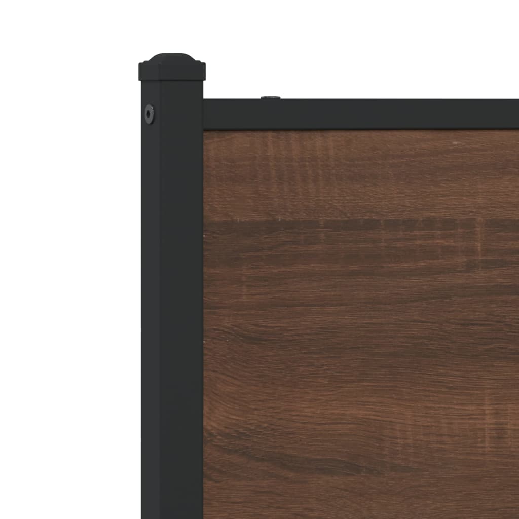 Ersatz-Kopfteil Braun Eichen-Optik 80 cm Holzwerkstoff und Stahl
