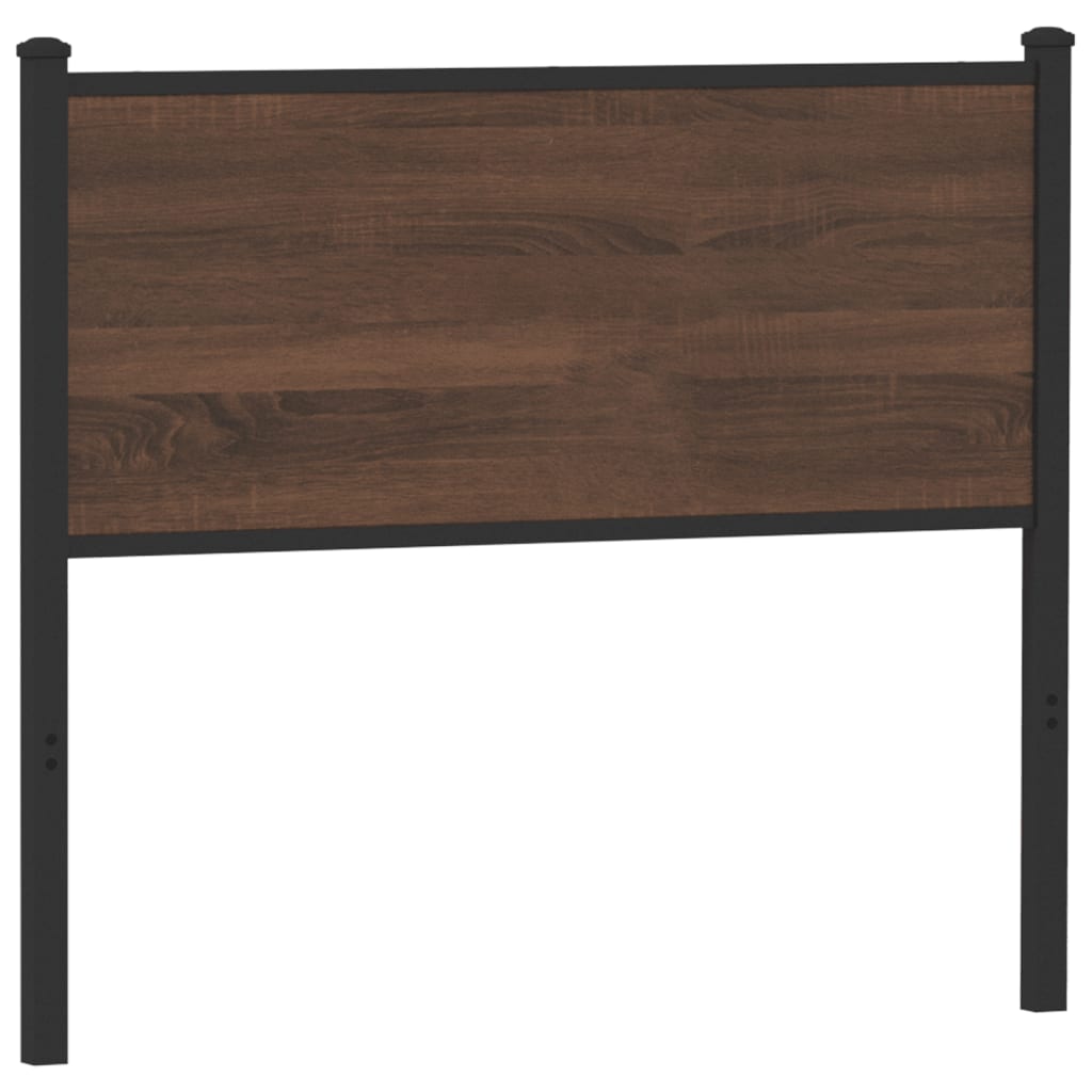 Ersatz-Kopfteil Braun Eichen-Optik 100 cm Holzwerkstoff und Stahl