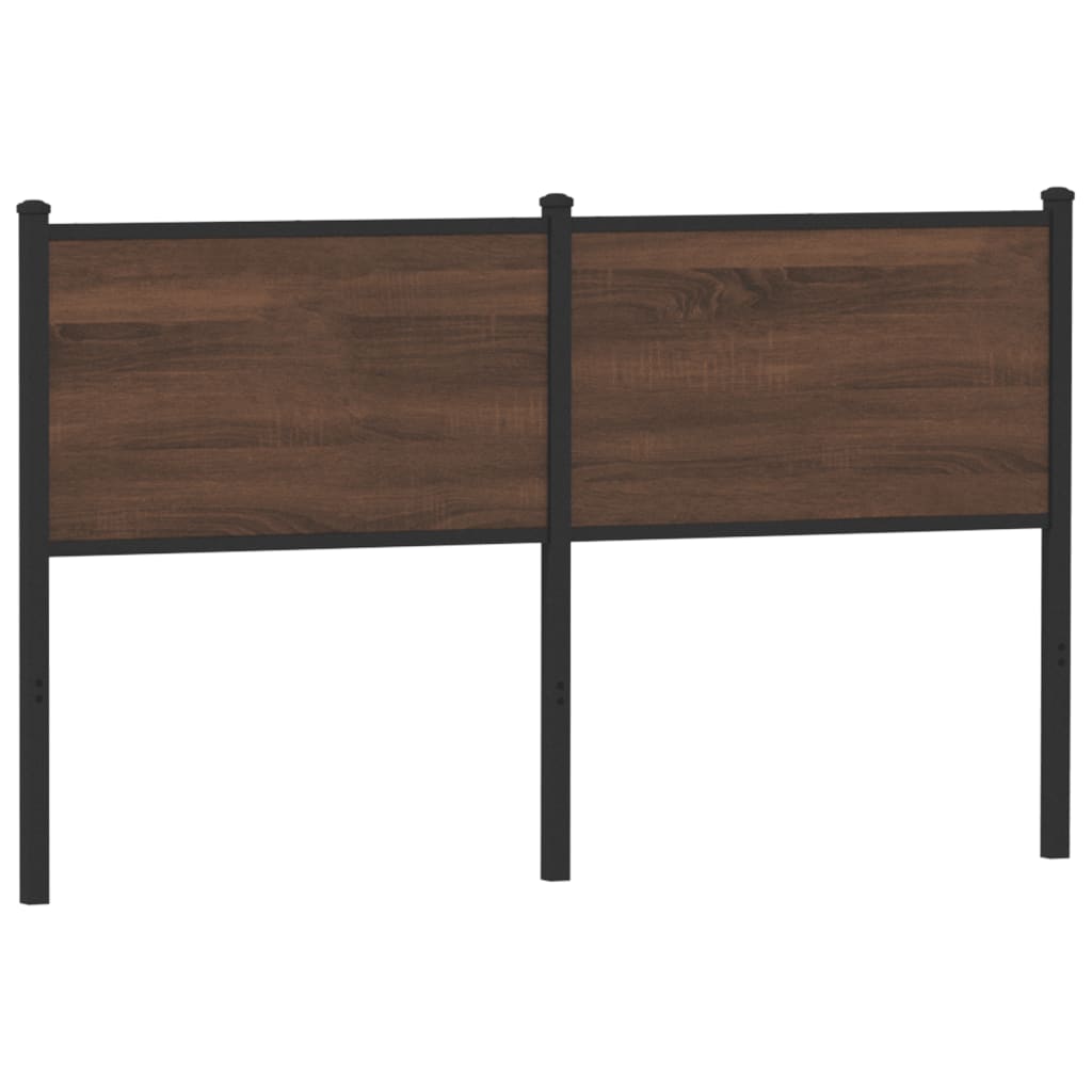 Ersatz-Kopfteil Braun Eichen-Optik 150 cm Holzwerkstoff und Stahl