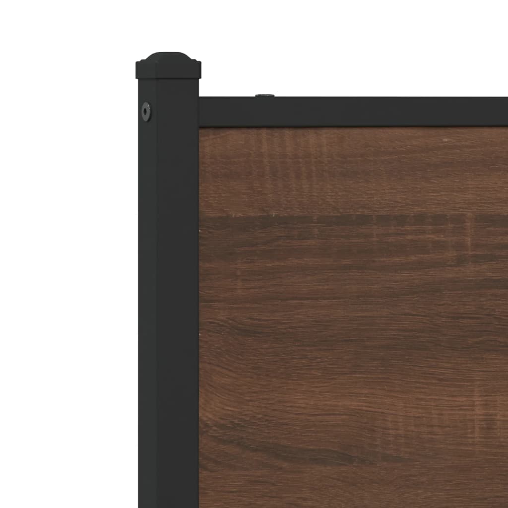 Ersatz-Kopfteil Braun Eichen-Optik 150 cm Holzwerkstoff und Stahl