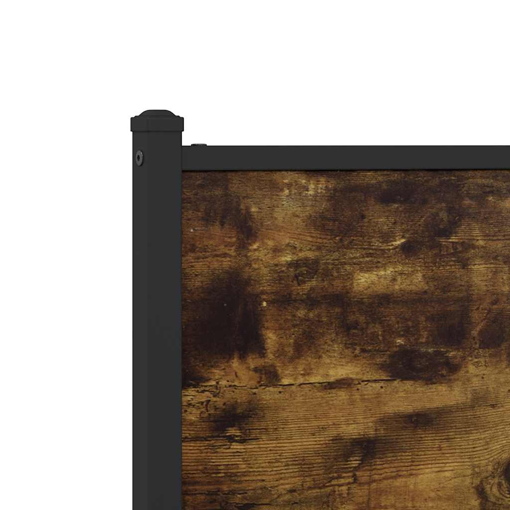 Metallbett ohne Matratze Räuchereiche 107x203 cm